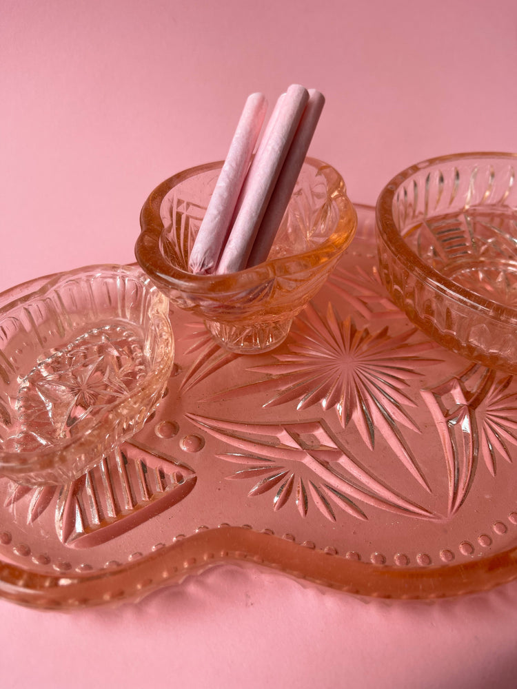 
            
                Load image into Gallery viewer, Depression Glass Vanity/ Smoking Set
            
        