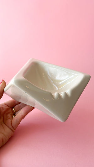 Vintage Ceramic Angular Ashtray