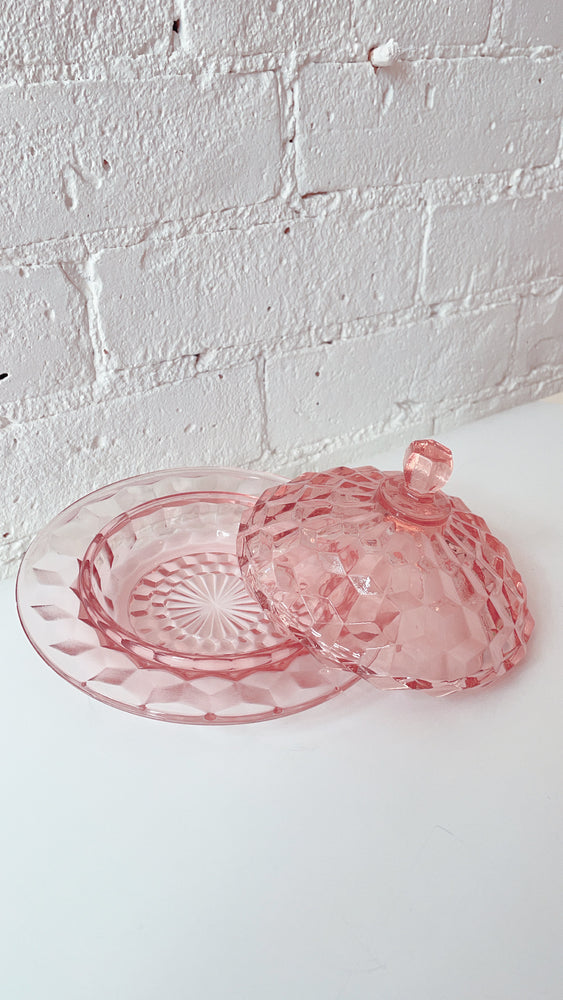 
            
                Load image into Gallery viewer, Vintage Depression Glass Butter Dish
            
        