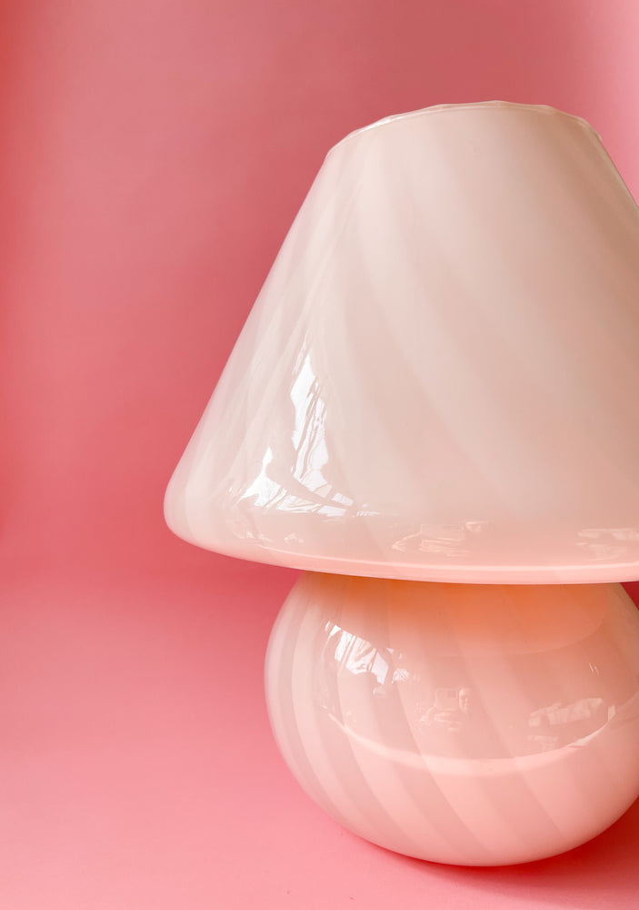 
            
                Load image into Gallery viewer, Giant Vintage Pink Murano Mushroom Lamp
            
        