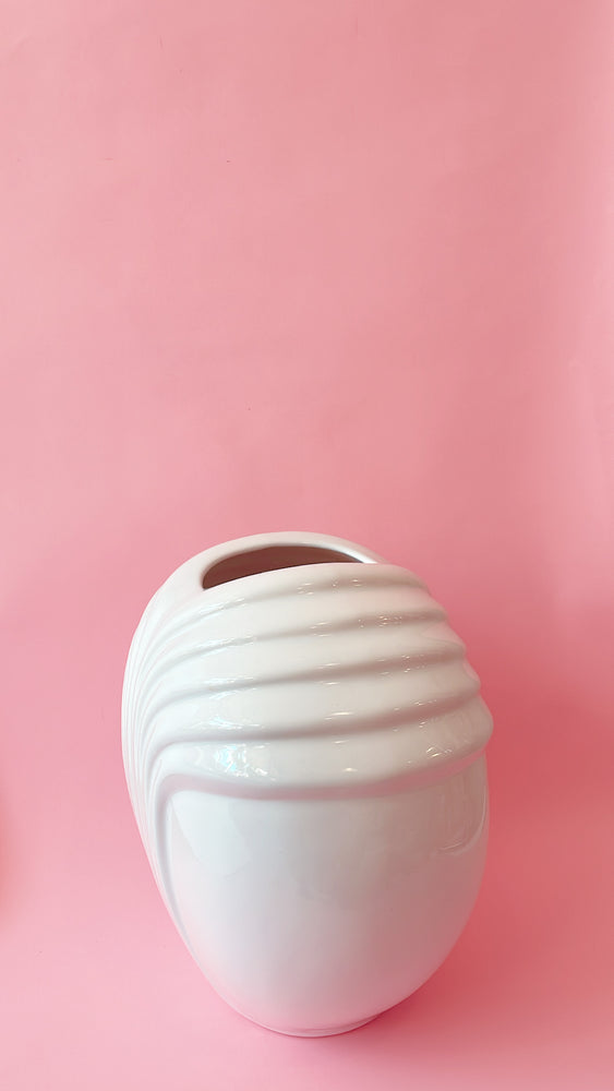 Vintage Oversized Ceramic Art Deco Style Vase