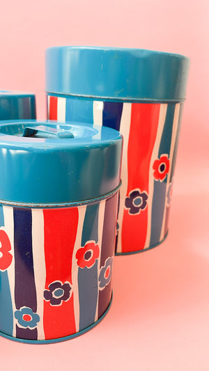 Vintage Retro Nesting Canisters