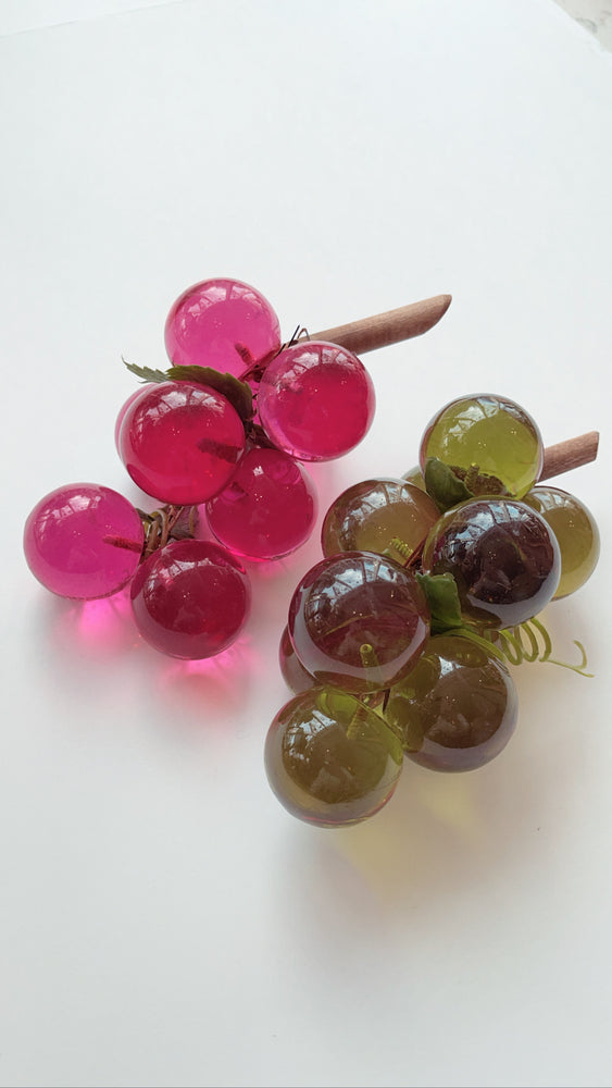 Vintage Rare Pink Lucite Grapes