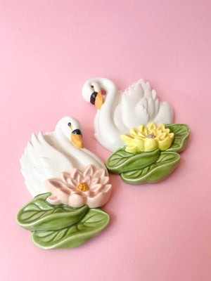 Vintage Ceramic Swans